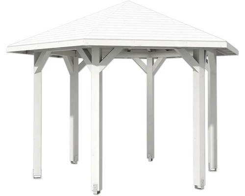 Weißer Holzpavillon für den Garten