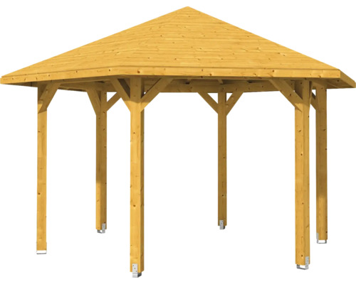 Pavillon de jardin en bois avec toit hexagonal