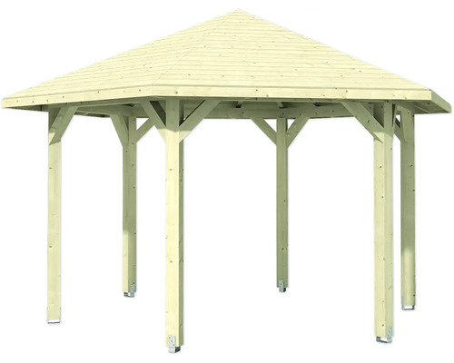 Pavillon de jardin en bois avec toit hexagonal