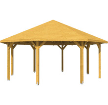 Pavillon de jardin en bois avec toit hexagonal