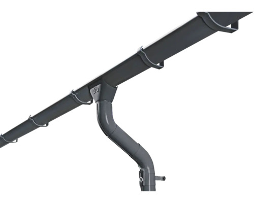 Dachrinnensystem mit Regenfallrohr und Rinnenhaltern