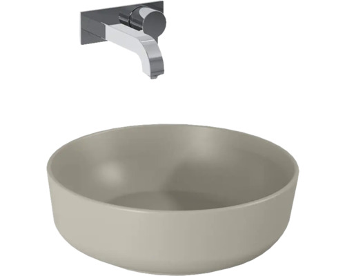 Lavabo à poser Jungborn 41.5x13.5x41.5 cm fume mat