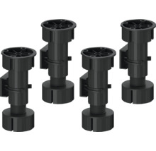 Vier Möbelfüße aus Kunststoff