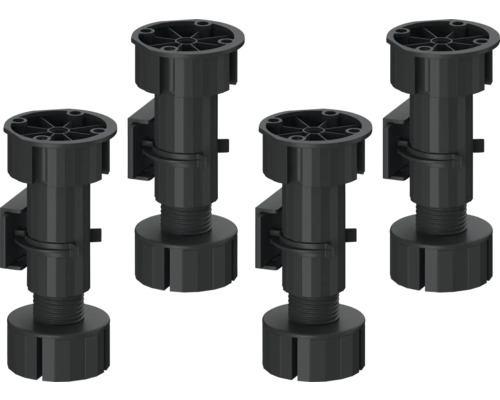 Vier Möbelfüße aus Kunststoff