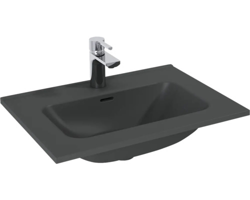 Lavabo pour meuble Jungborn 61x1.8x46 cm anthracite mat