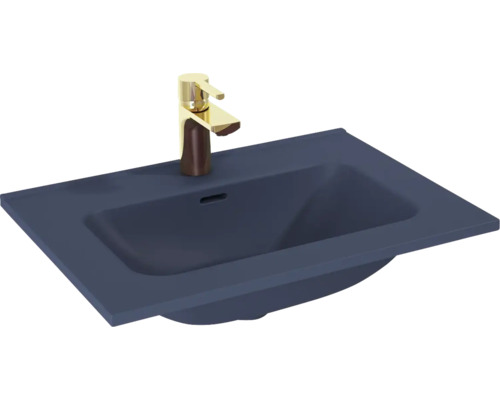 Lavabo pour meuble Jungborn 61x1.8x46 cm bleu marine mat