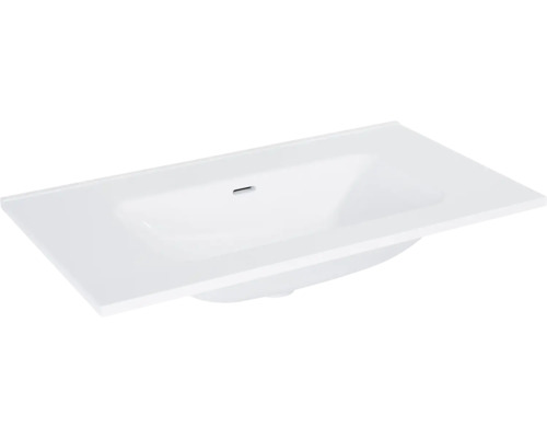 Lavabo pour meuble sans trou de robinetterie Jungborn 81x1.8x46 cm blanc haute brillance Lavabo pour meuble sans trou de robinetterie Jungborn 81x1.8x46 cm blanc haute brillance