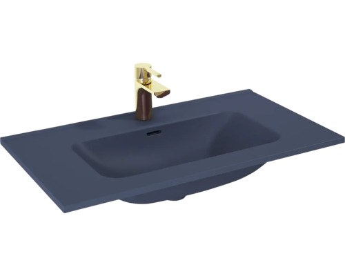 Lavabo pour meuble Jungborn 81x1.8x46 cm bleu marine mat