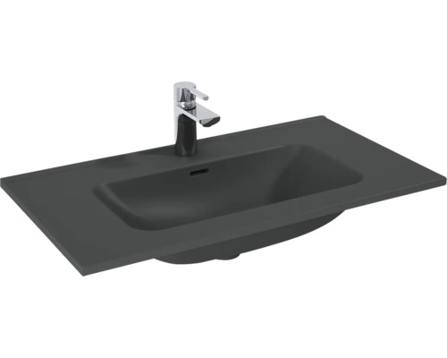 Lavabo pour meuble Jungborn 81x1.8x46 cm anthracite mat