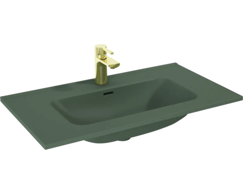 Lavabo pour meuble Jungborn 81x1.8x46 cm forest vert mat