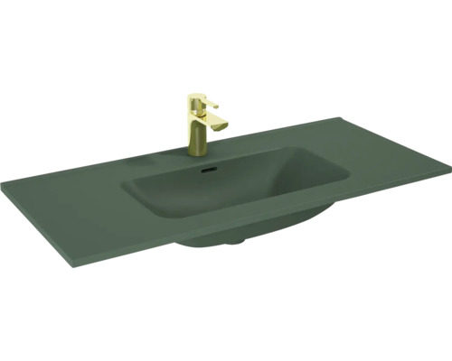 Lavabo pour meuble Jungborn 101x1.8x46 cm forest vert mat