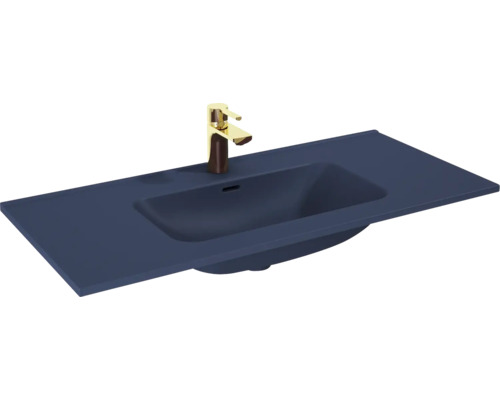 Lavabo pour meuble Jungborn 101x1.8x46 cm bleu marine mat