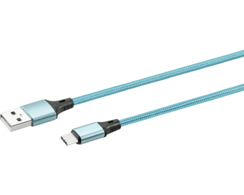 Câble C USB Bleil turquoise 2 m