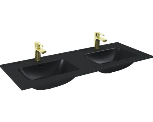 Lavabo pour meuble Jungborn 121x1.8x46 cm noir mat