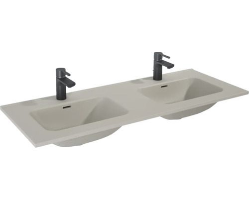 Lavabo pour meuble Jungborn 121x1.8x46 cm fume mat