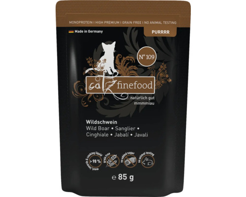 Pâtée pour chats catz finefood Purrrr No.109 sanglier 85 g