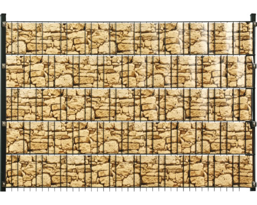 Clôture de gabion avec aspect pierre naturelle