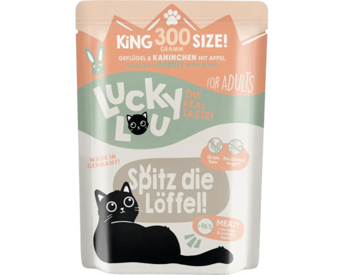 Pâtée pour chats Lucky Lou Lifestage Adult volaille & lapin 300 g