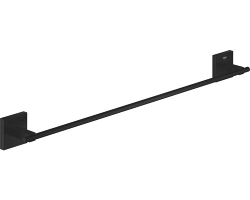 Porte-serviettes de bain Grohe Quickfix Start Cube 600 mm noir mat 410892430 Porte-serviettes mural noir