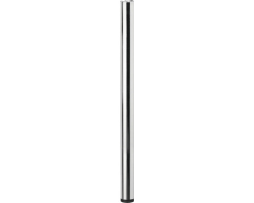 Pied de table rond à hauteur réglable Tarrox 870 x Ø 60 mm chromé Tube métallique