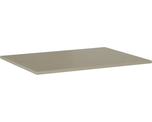 Plan de toilette Jungborn compact marbre 60.6x1.5x46 cm fume mat Plan de travail en bois