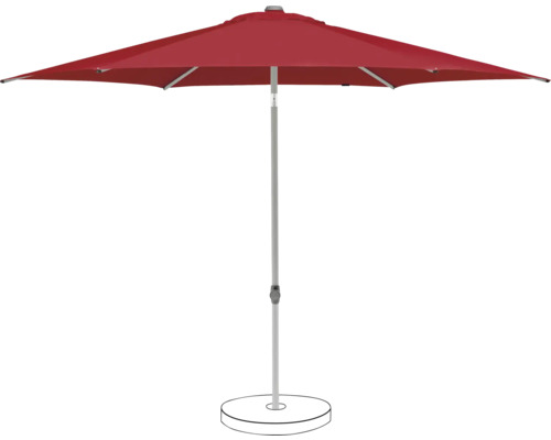 Parasol de marché Suncomfort Pop Up Ø 250 cm aurora red