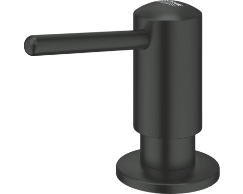Distributeur de liquide vaisselle Grohe Quickfix Contemporary noir mat 1021652430 Distributeur de savon pour montage en cuisine