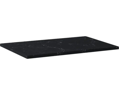 Jungborn Kompaktmarmor-Waschtischplatte 60.6x2x46 cm marquina schwarz matt