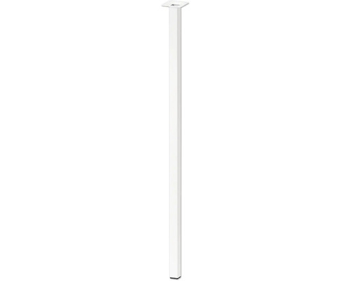 Pied de table Tarrox carré 25 x 25 x 900 mm, blanc