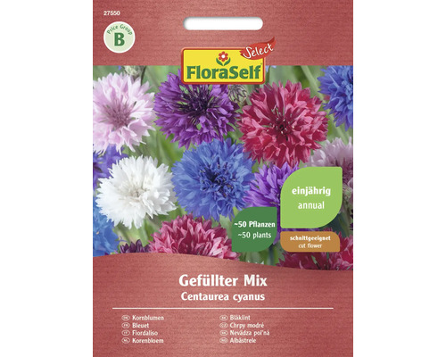 Bleuet FloraSelf Select semences non-hybrides graines de fleurs mélange complet