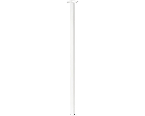 Pied de table Tarrox carré 25 x 25 x 700 mm, blanc