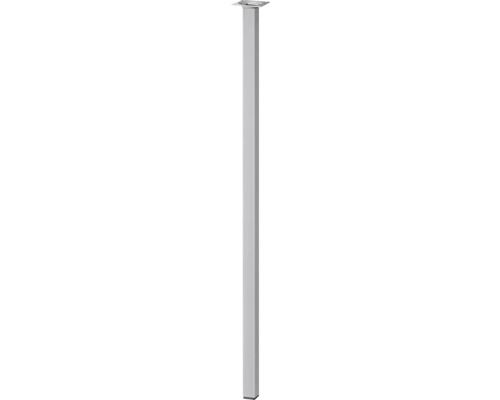 Tarrox Pied de table carré 25 x 25 x 800 mm, argent