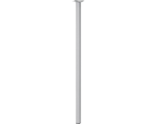 Tarrox Pied de table carré 25 x 25 x 700 mm, argent