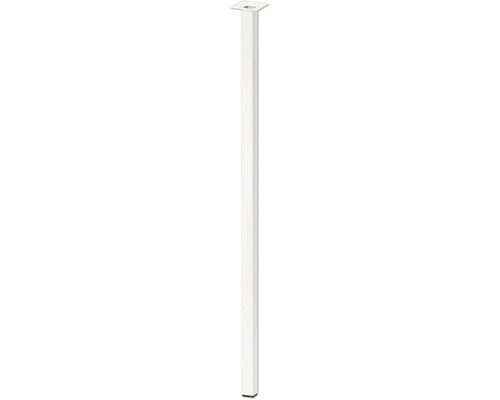 Pied de table Tarrox carré 25 x 25 x 800 mm, blanc