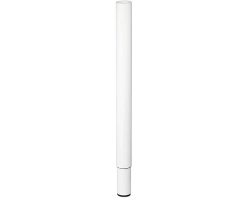 Pied de table avec pied télescopique Tarrox 600-900 x Ø 50 mm blanc