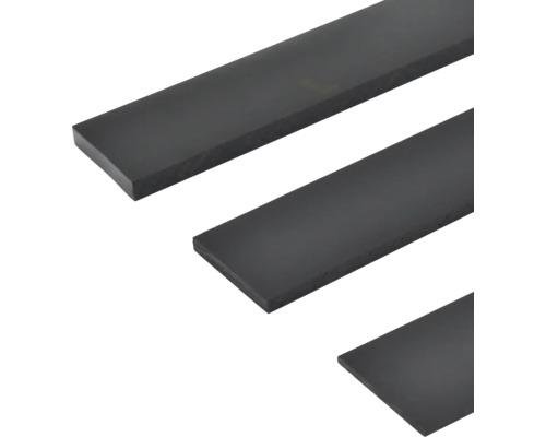 Trois barres plates en acier noir