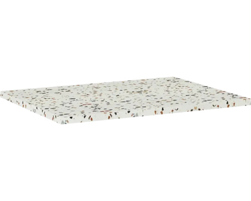 Plan de toilette Jungborn compact marbre 60.6x2x46 cm terrazzo river mat