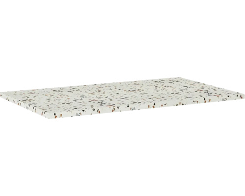 Plan de toilette Jungborn compact marbre 80.6x2x46 cm terrazzo river mat