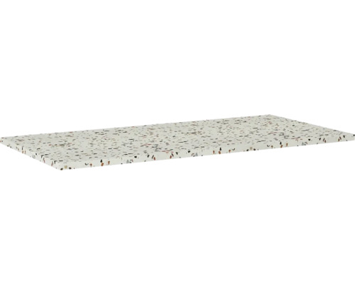 Plan de toilette Jungborn compact marbre 100.8x2x46 cm terrazzo river mat