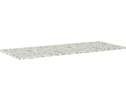 Plan de toilette Jungborn compact marbre 121x2x46 cm terrazzo river mat