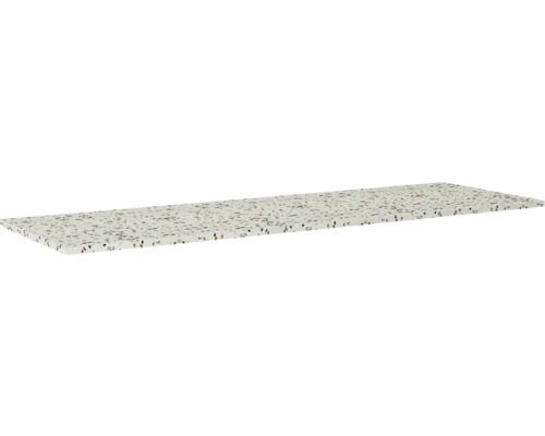 Jungborn Kompaktmarmor-Waschtischplatte 161x2x46 cm terrazzo river matt