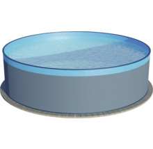 Rundes Schwimmbecken mit Wasser gefüllt