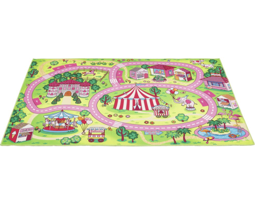 Spielteppich mit Jahrmarkt, Zirkus und Strassen