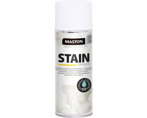 Maston Spray de laque réparatrice mur & plafond blanc 400 ml Aérosol anti-taches Maston Stain Sealer
