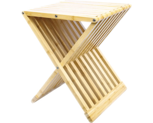 Tabouret de bain SCHULTE bambou mat D1824