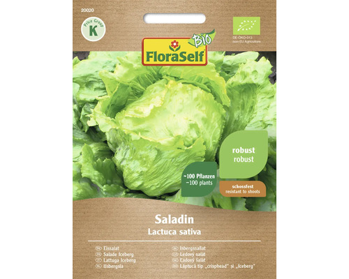 Laitue iceberg bio Saladin FloraSelf Bio graines fixées graines de légumes