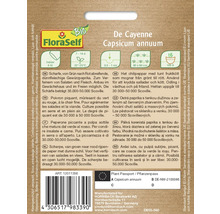 Bio Chili Paprika De Cayenne FloraSelf Bio Samenfestes Saatgut Gemüsesamen