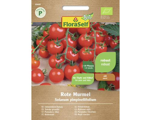 Tomates cerises Rote Murmel FloraSelf Bio semences non-hybrides graines de légumes