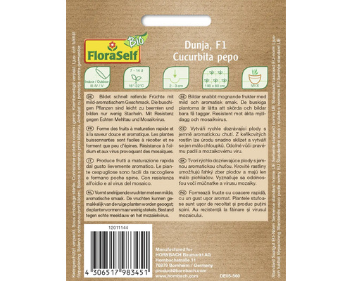 Emballage de graines de courge FloraSelf Dunja F1