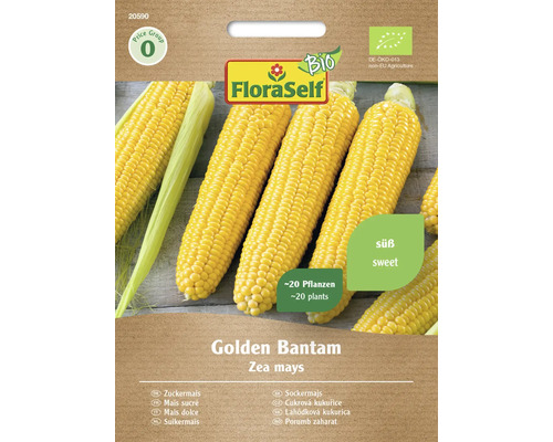 Bio Zuckermais Golden Bantam FloraSelf Bio Samenfestes Saatgut Gemüsesamen